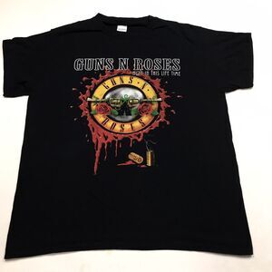 GUNS N ROSES Tour T Shirt Men L Black Not In This Lifetime 2017 Rock Band Tee